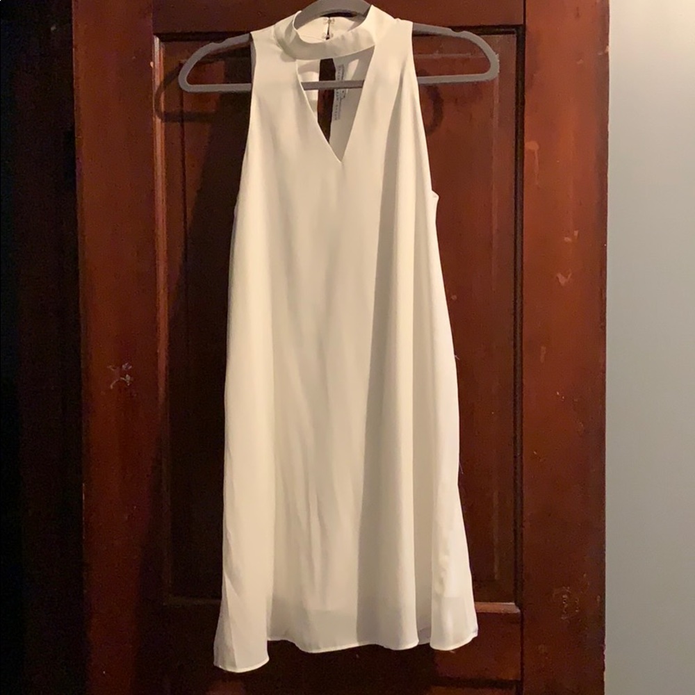 Beautiful white dress for Graduation photos